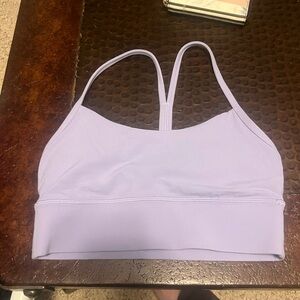 lululemon athletica Light Purple Power Y Longline Sports Bra